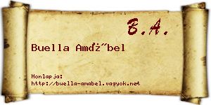 Buella Amábel névjegykártya